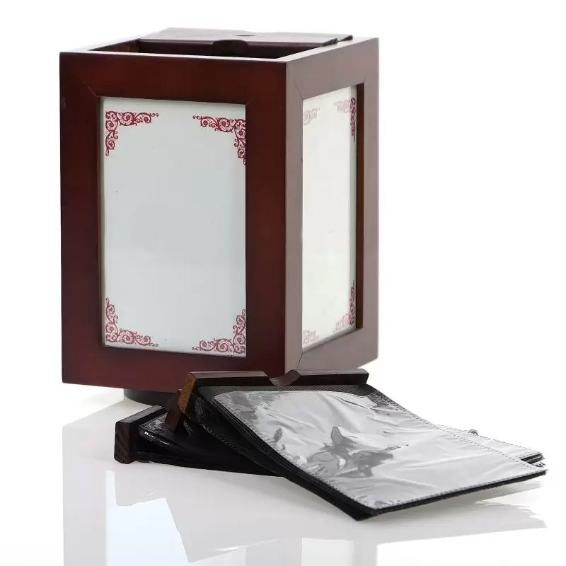 Album foto din lemn, rotativ, personalizabil, 120 poze 9x13, slip-in, 14x14x20.5 cm - imagine 7
